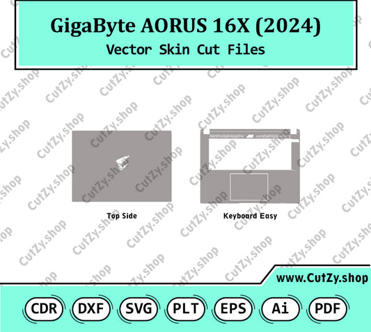GigaByte AORUS 16X (2024) Gaming Vector Skin Cut Files