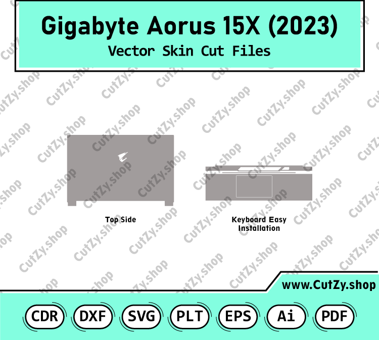 Gigabyte Aorus 15X (2023) Vector Skin Templates