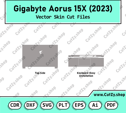 Gigabyte Aorus 15X (2023) Vector Skin Templates