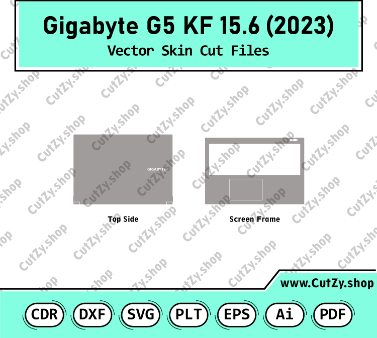 Gigabyte G5 KF 15.6 Vector Skin Cut Files Template
