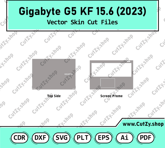 Gigabyte G5 KF 15.6 Vector Skin Cut Files Template