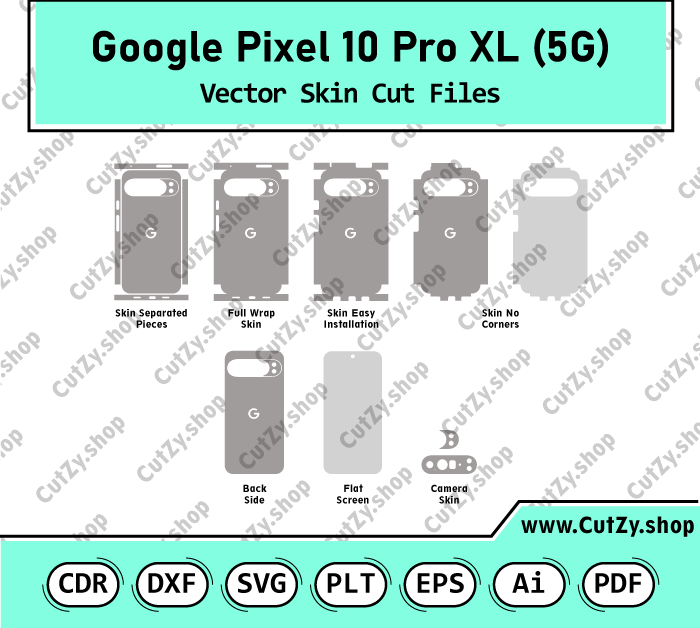 Google Pixel 10 Pro XL 5G 2025 Vector Skin Cut Files