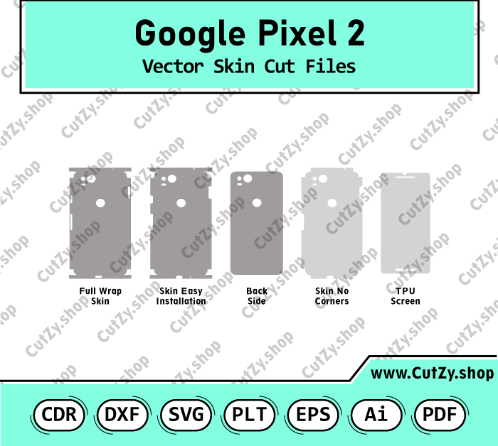 Google Pixel 2 Vector Skin Cut Files