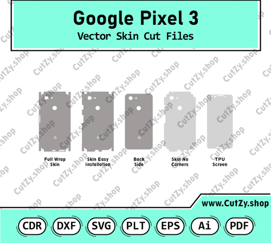 Google Pixel 3 Vector Skin Cut Files