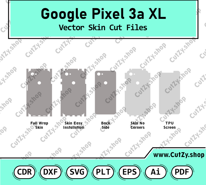 Google Pixel 3a XL Vector Skin Cut Files