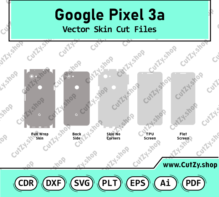 Google Pixel 3a Vector Skin Cut Files