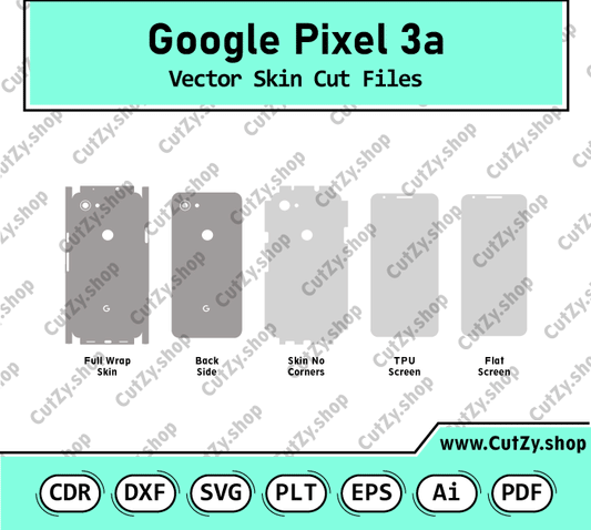 Google Pixel 3a Vector Skin Cut Files