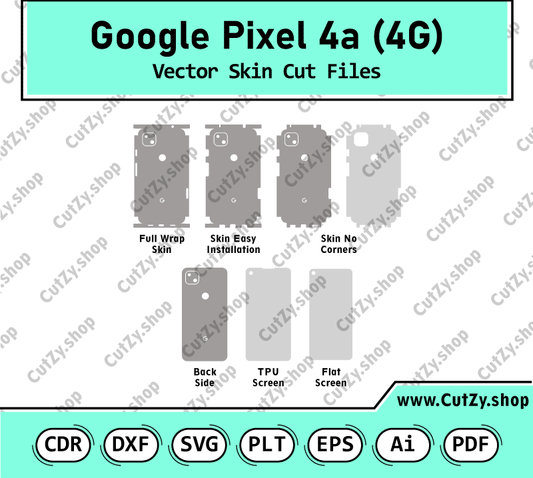 Google Pixel 4a 4G Vector Skin Cut Files