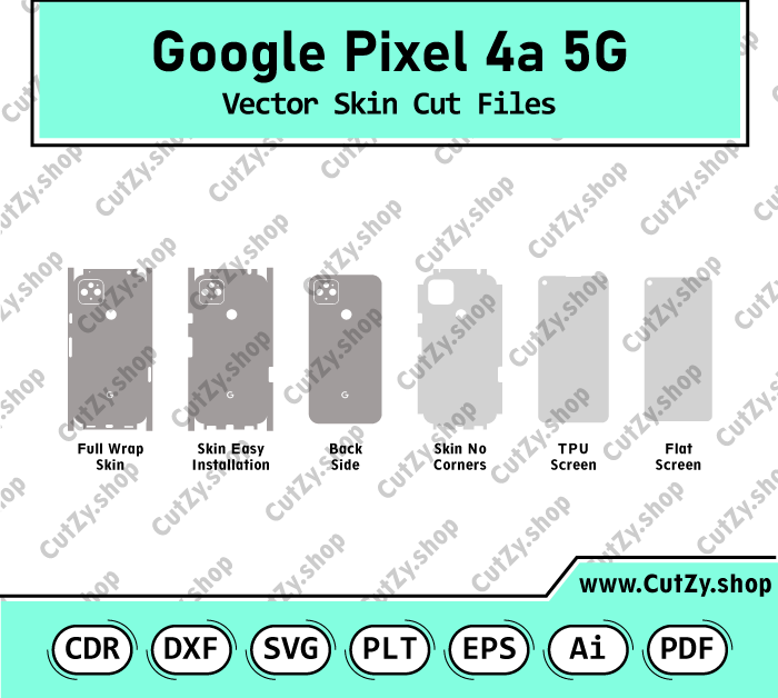 Google Pixel 4a 5G Vector Skin Cut Files