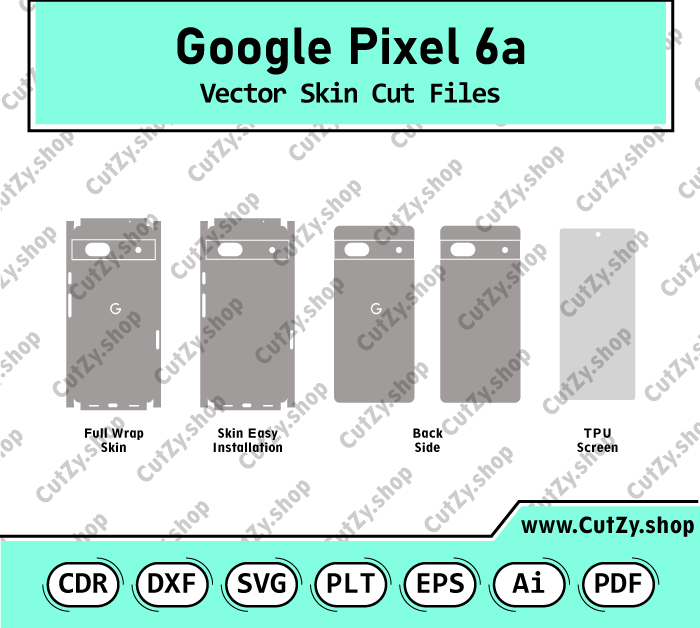 Google Pixel 6a Vector Skin Cut Files