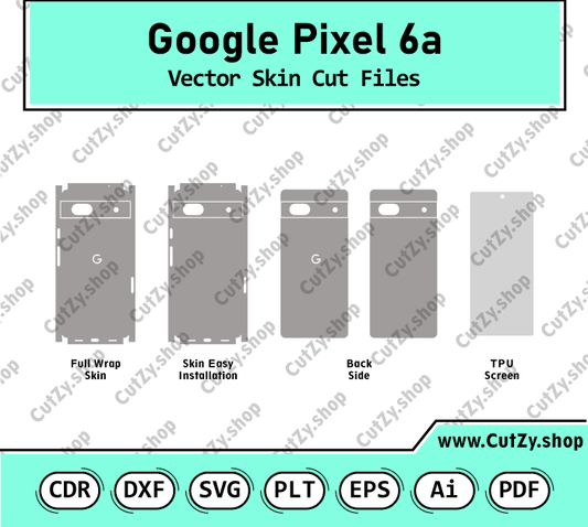 Google Pixel 6a Vector Skin Cut Files