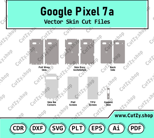 Google Pixel 7a Vector Skin Cut Files