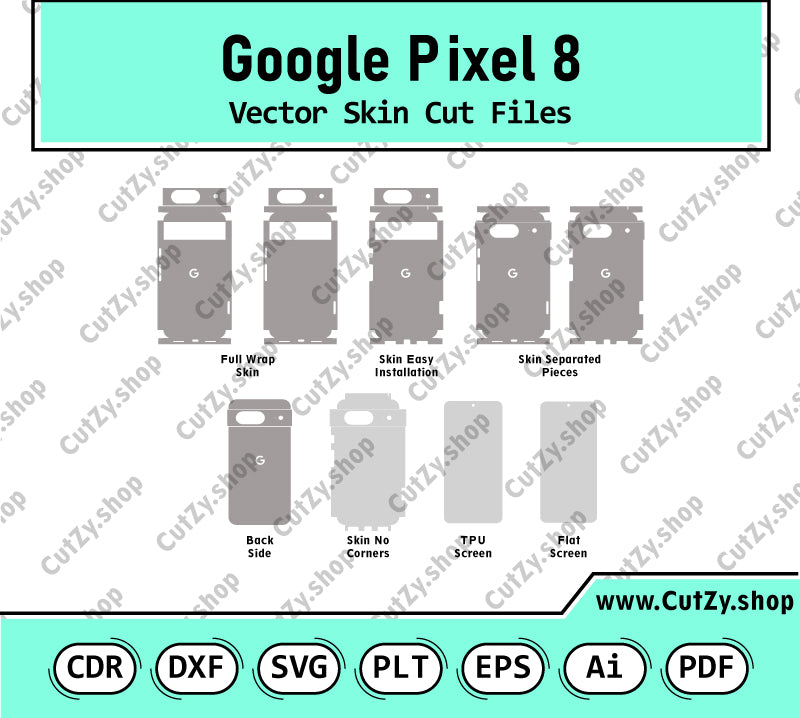 Google Pixel 8 Vector Skin Cut Files