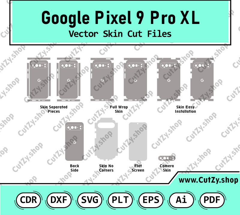 Google Pixel 9 Pro XL Vector Skin Cut Files