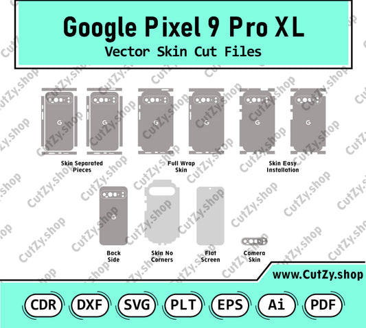 Google Pixel 9 Pro XL Vector Skin Cut Files