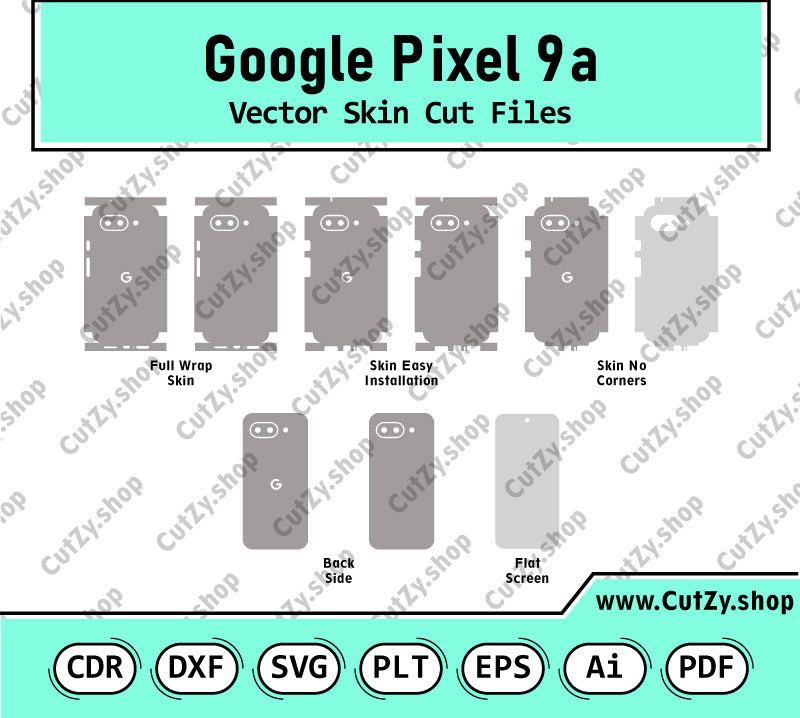 Google Pixel 9a Vector Skin Cut Files