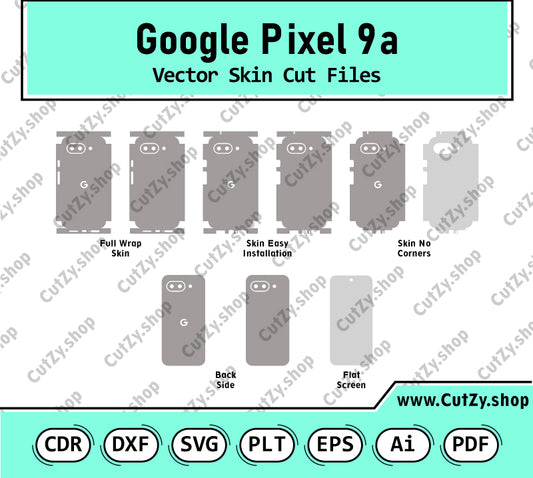 Google Pixel 9a Vector Skin Cut Files