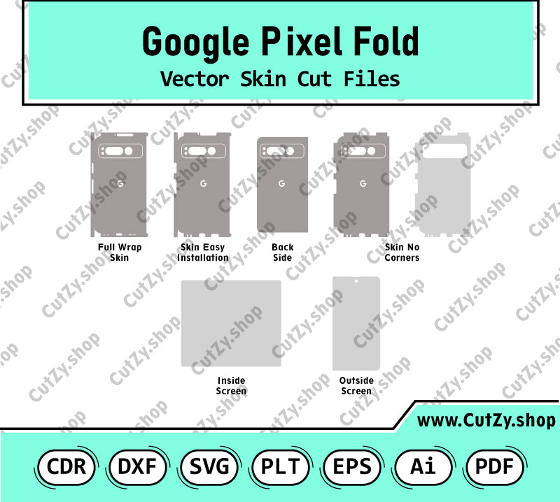 Google Pixel Fold Vector Skin Cut Files