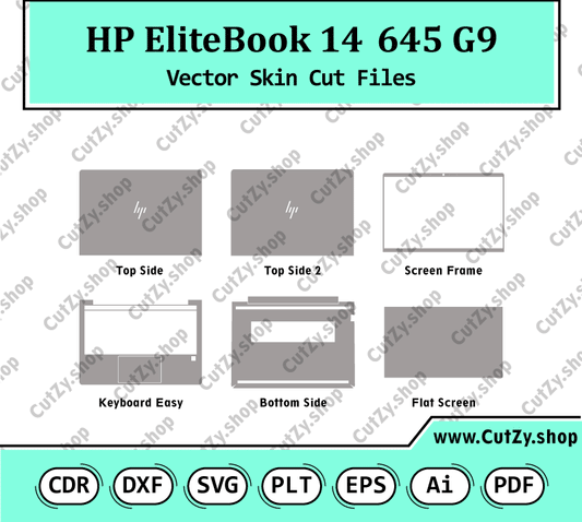 HP EliteBook 645 G9 14 Vector Skin Cut Files