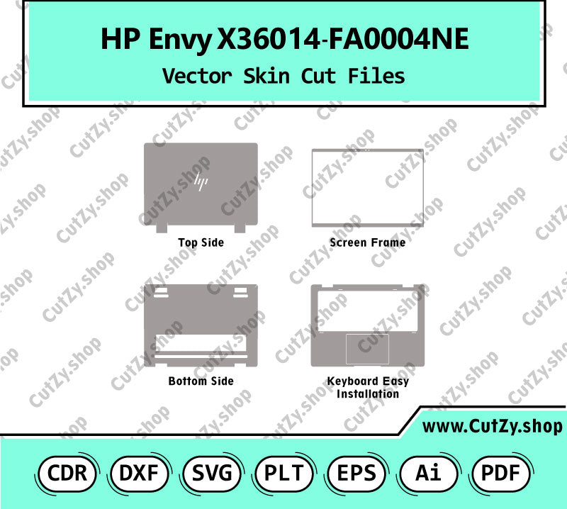 HP Envy X360 14-FA0004NE Vector Skin Cut Files
