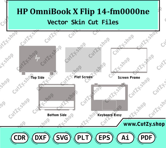 HP OmniBook X Flip 14-fm0000ne Vector Skin Cut Files