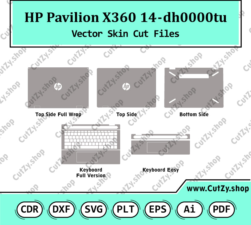 HP Pavilion x360 14-dh0000tu Vector Skin Cut Files