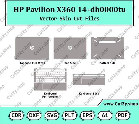 HP Pavilion x360 14-dh0000tu Vector Skin Cut Files