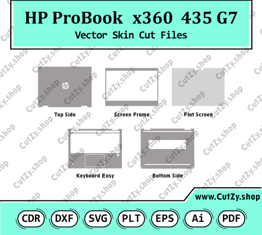 HP ProBook x360 435 G7 Vector Skin Cut Files