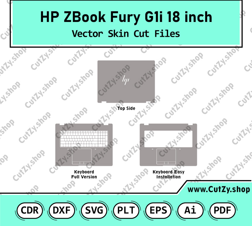 HP ZBook Fury G1i 18 inch Cut Files Vector Skin Cut Files