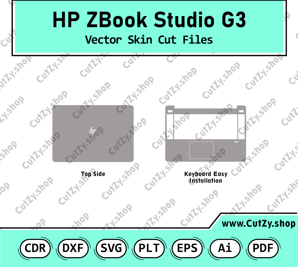 HP ZBook Studio G3 Vector Skin Templates