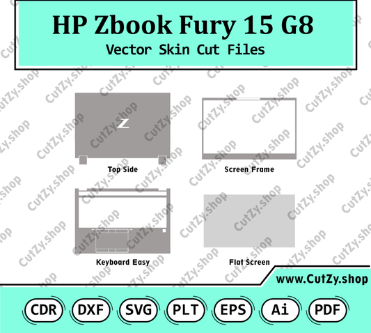 HP Zbook Fury 15 G8 Vector Skin Cut Files