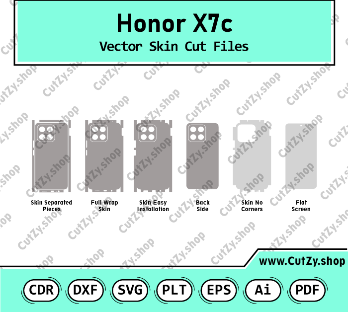 Honor X7c Vector Skin Cut Files