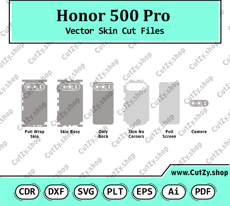 Honor 500 Pro Vector Skin Cut Files