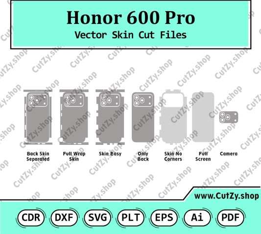 Honor 600 Pro Vector Skin Cut Files