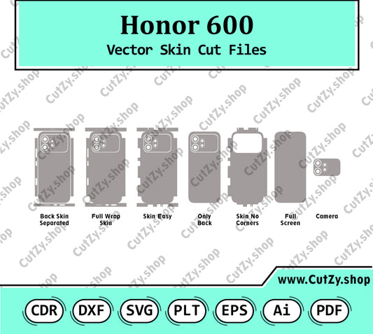 Honor 600 Vector Skin Cut Files