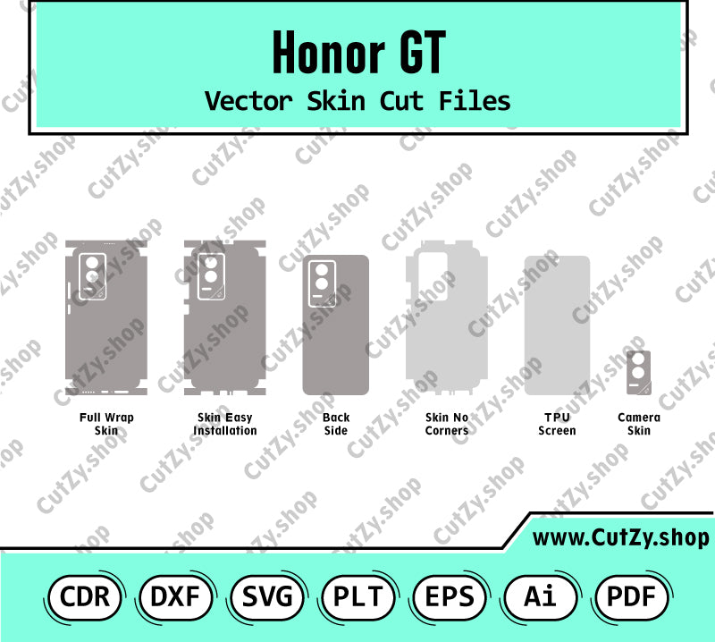 Honor GT Vector Skin Cut Files
