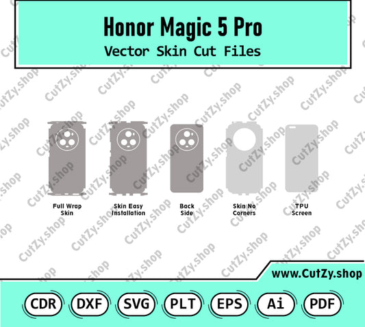 Honor Magic 5 Pro Vector Skin Cut Files