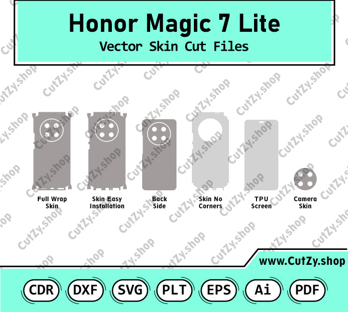 Honor Magic 7 Lite Vector Skin Cut Files
