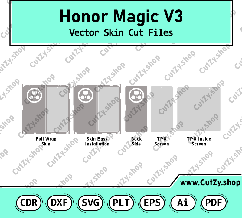 Honor Magic V3 Vector Skin Cut Files