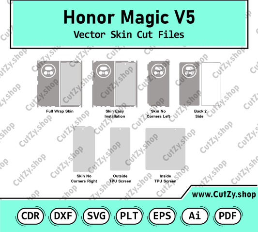 Honor Magic V5 Vector Skin Cut Files