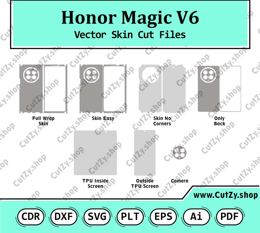 Honor Magic V6 Vector Skin Cut Files