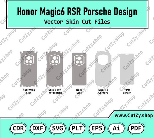 Honor Magic6 RSR Porsche Design Vector Skin Cut Files