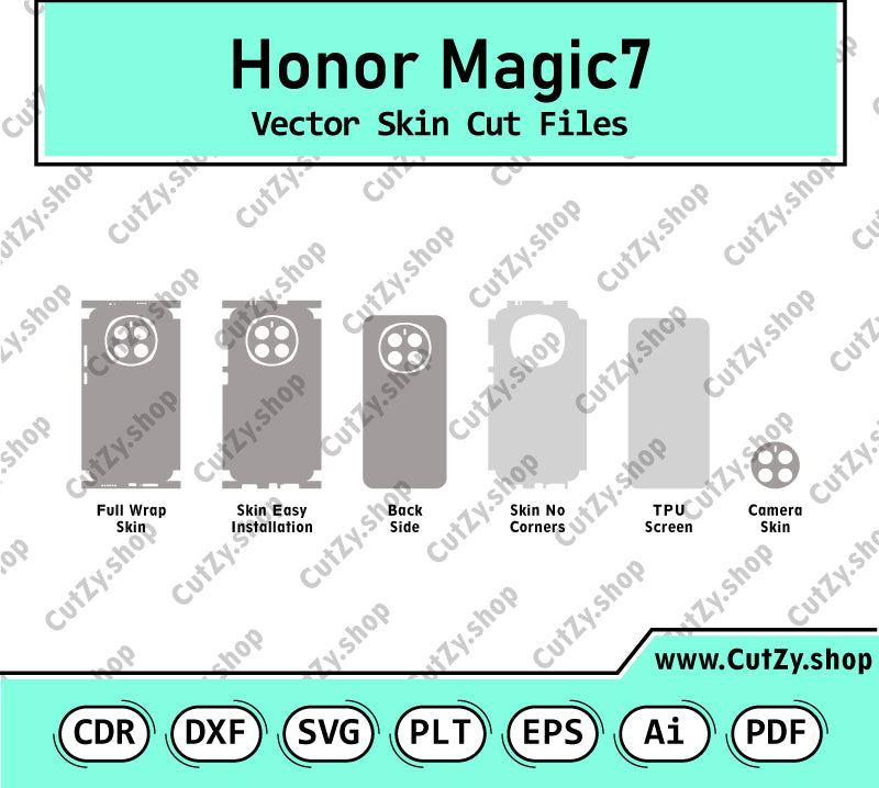 Honor Magic7 Vector Skin Cut Files