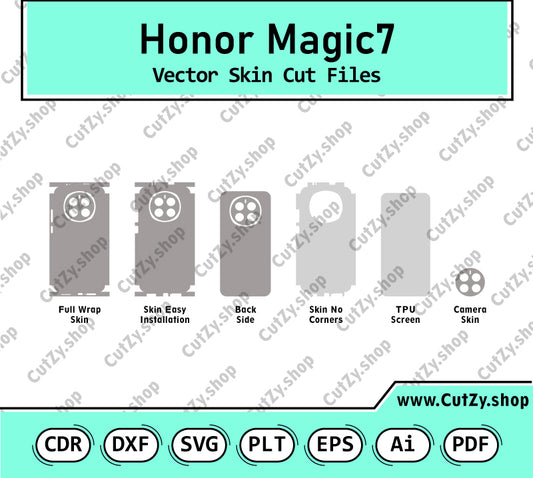 Honor Magic7 Vector Skin Cut Files