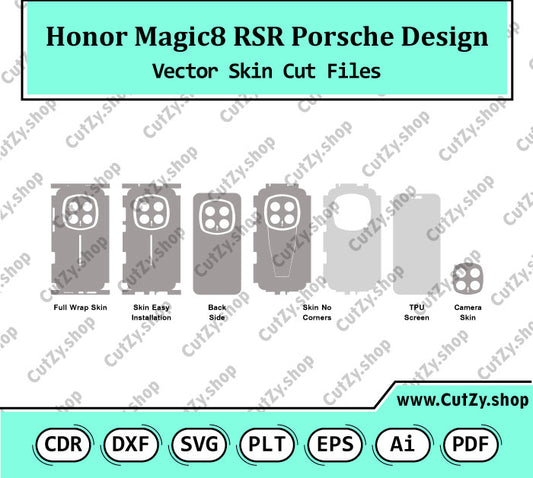 Honor Magic8 RSR Porsche Design Vector Skin Cut Files