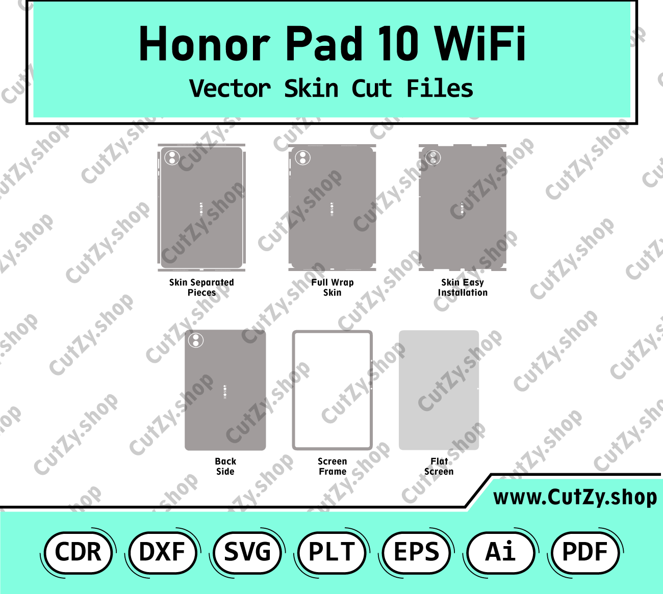Honor Pad 10 WiFi Vector Skin Cut Files
