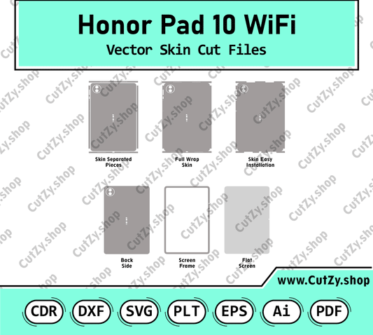 Honor Pad 10 WiFi Vector Skin Cut Files