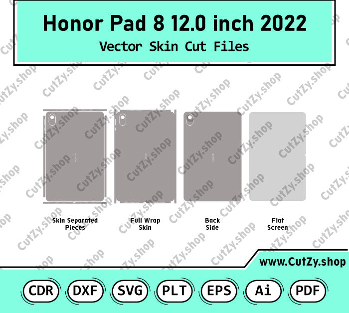 Honor Pad 8 12.0 inch 2022 (HEY-W09) Vector Skin Cut Files