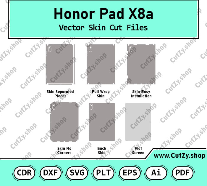 Honor Pad X8a Vector Skin Cut Files
