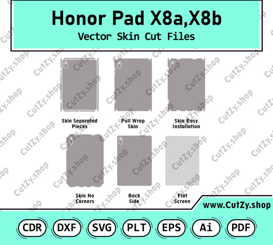 Honor Pad X8a,Honor Pad X8b Vector Skin Cut Files